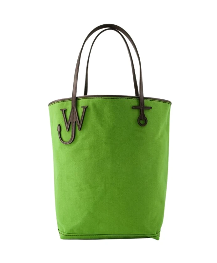 

Зелено холщовая сумка Jw Anderson, зеленый