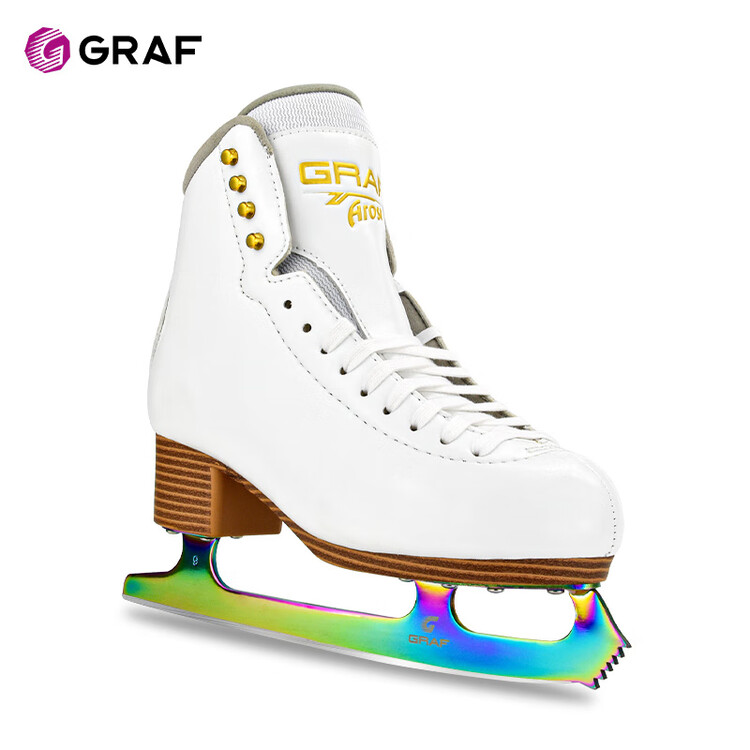 

GRAF Коньки для фигурного катания Glafe Real Ice Skates, белые, размер 32