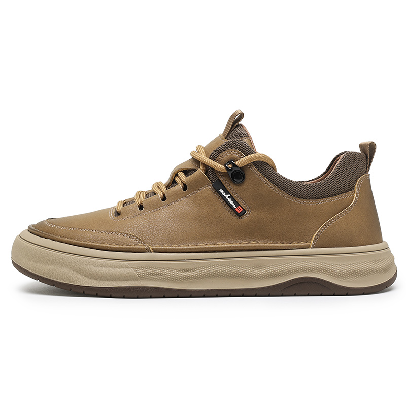 

GIHO Антискользящие износостойкие низкие скейтерские кроссовки мужские GH3168 коричневые, цвет GH3168 Brown