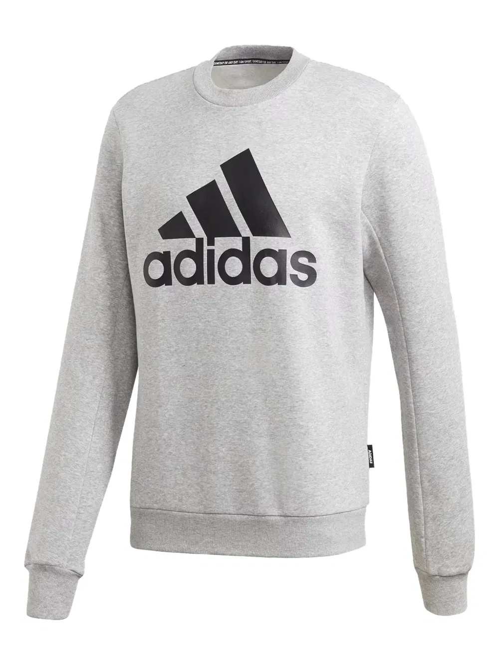 Спортивная флисовая толстовка с логотипом Adidas, серый