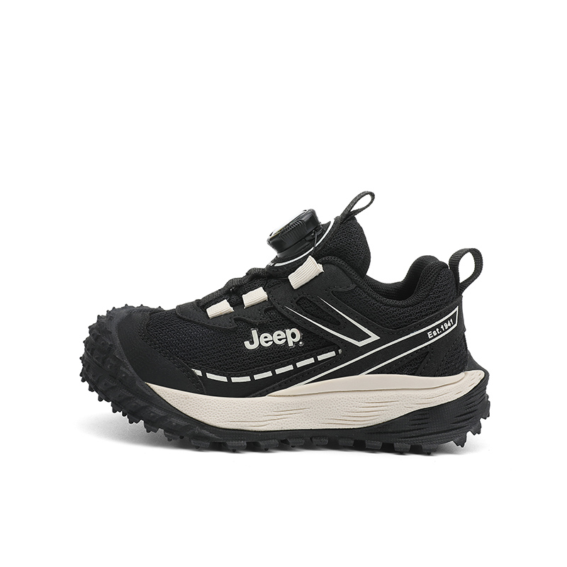 

Низкие детские кроссовки для бега Jeep, черный/бежевый
