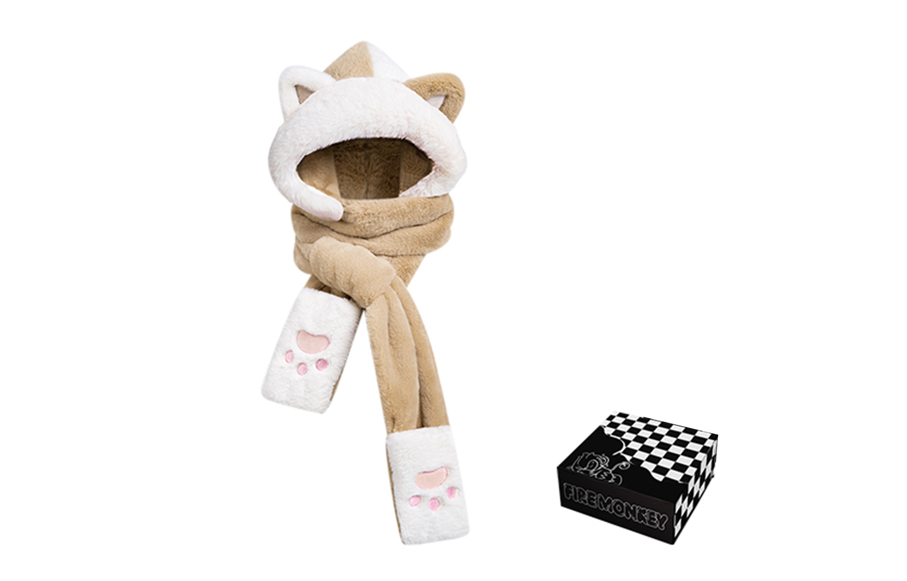 

FireMonkey Шарф Женская Персонализированная Открытка, Camel (Checkerboard Box)
