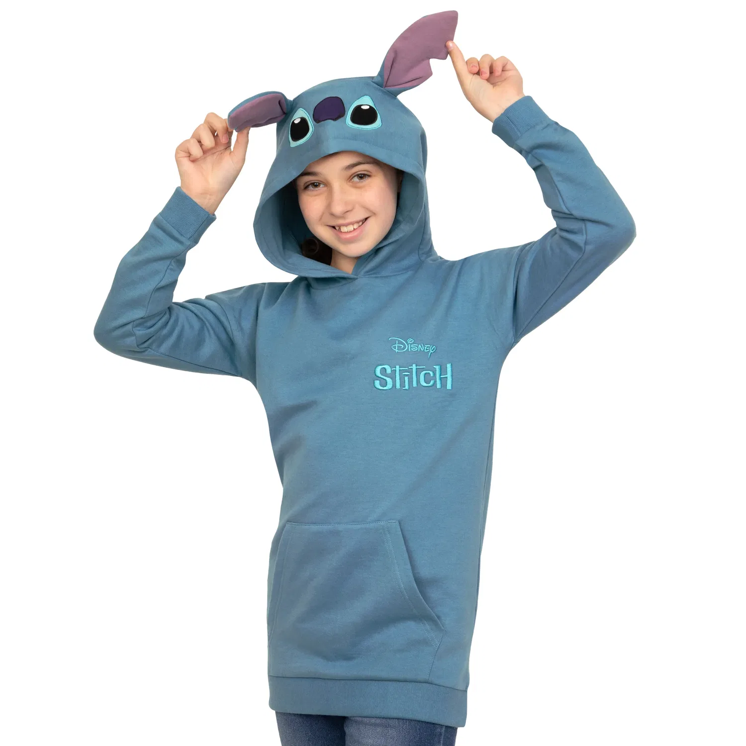 Худи длинное Lilo and Stitch Disney, синий — фото 2