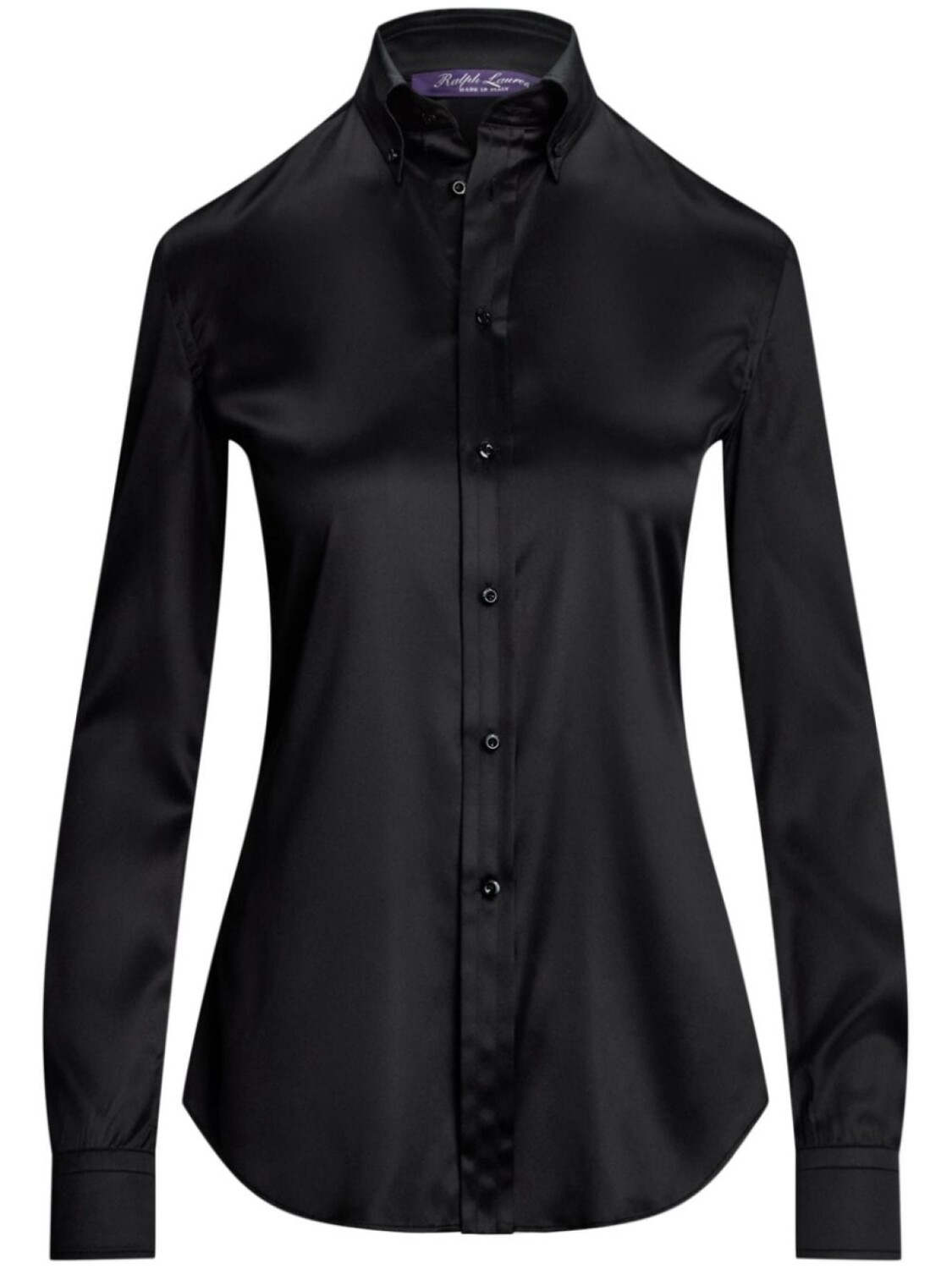 

Ralph Lauren Collection рубашка из эластичного шелка, черный