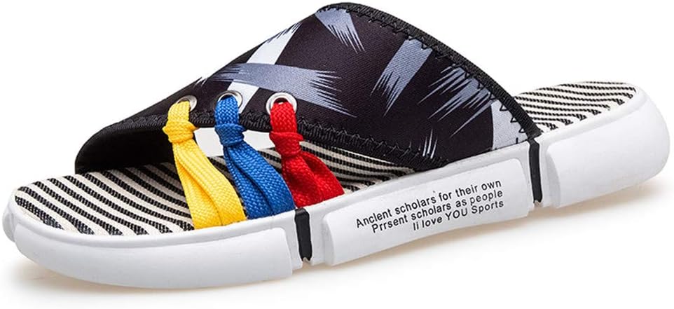 

Мужские летние шлепанцы с открытым носком LLTMALL для улицы и дома, черный