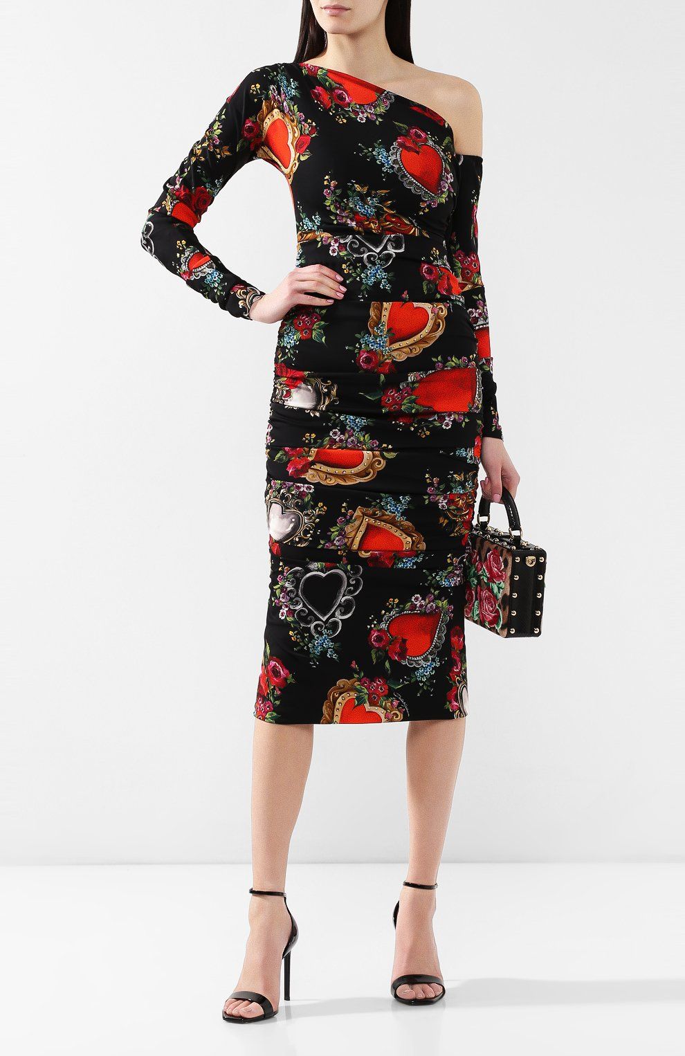 

Черное шелковое женское платье Dolce & Gabbana