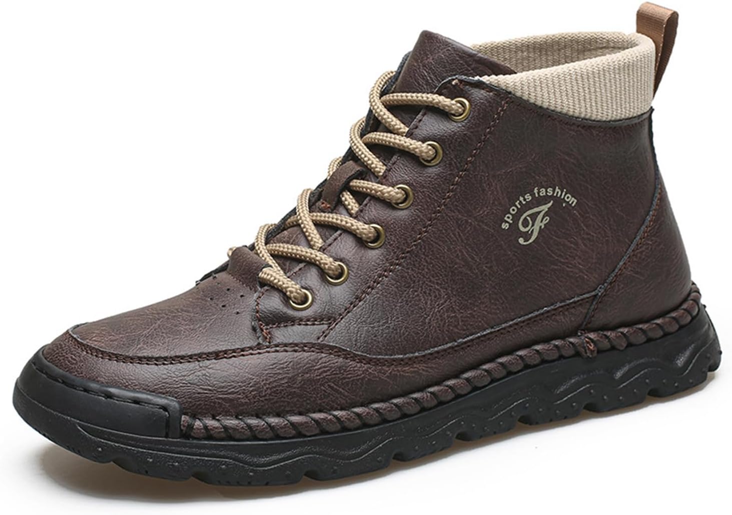 

Мужские классические кроссовки-чукка ручной работы OXNGEOS, модные, с круглым носком, на платформе, легкие, нескользящие, удобные для активного отдыха, походов и работы, средней высоты, на шнуровке, для ходьбы и вождения, коричневый