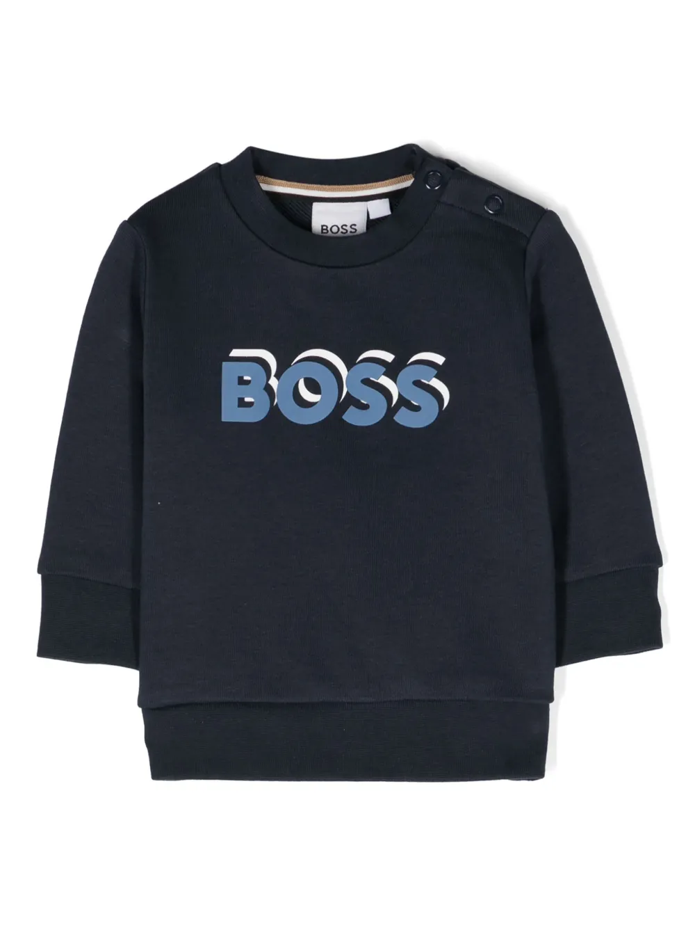 

Толстовка из джерси с логотипом Boss Kidswear, синий