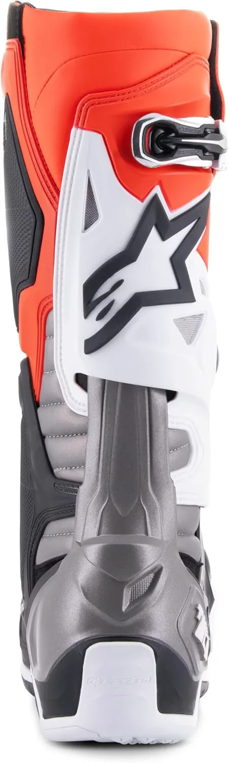 Мотоциклетные ботинки Alpinestars Tech 10, высокоэффективные ботинки для мотокросса, сертифицированы CE, размер 7, цвет: ультрафиолетовый/черный, черный/красный/оранжевый/белый — фото 2
