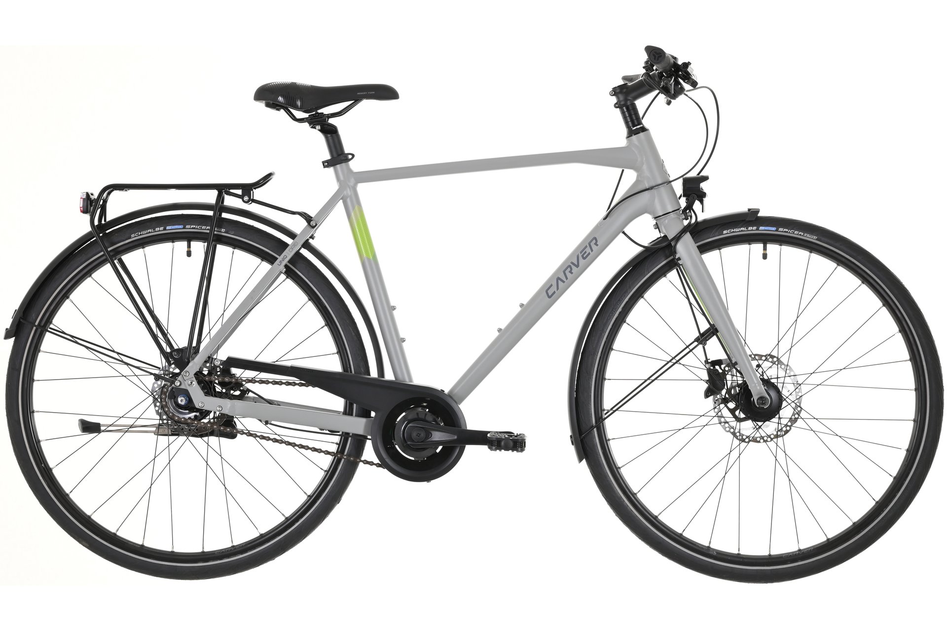 

Городской велосипед Carver Uniq Drei - 28 дюймов - Diamant - 2024, цвет Grau|dark greygreyapple green