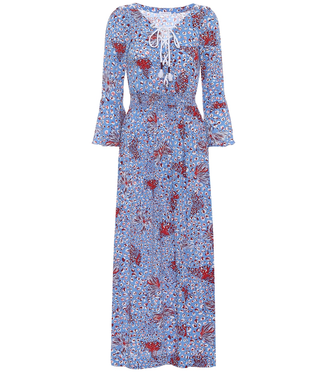 

Платье миди с принтом Люси Poupette St Barth, Blue Farfalla