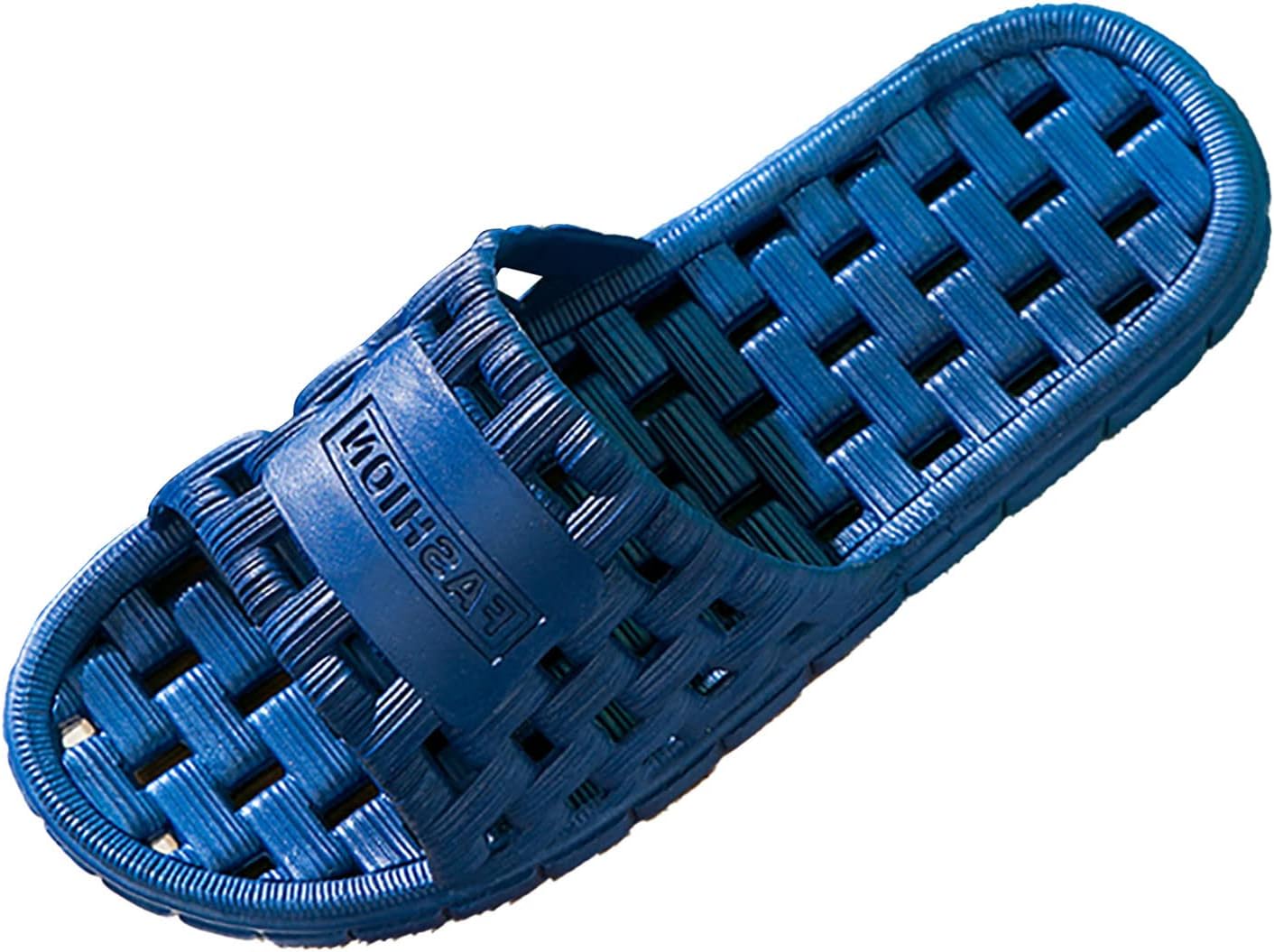 

Мужские домашние тапочки для пары, душевая комната, противоскользящие, дышащие, массажные, с мягкой подошвой, быстро сохнущие, размер 13 Generic, синий