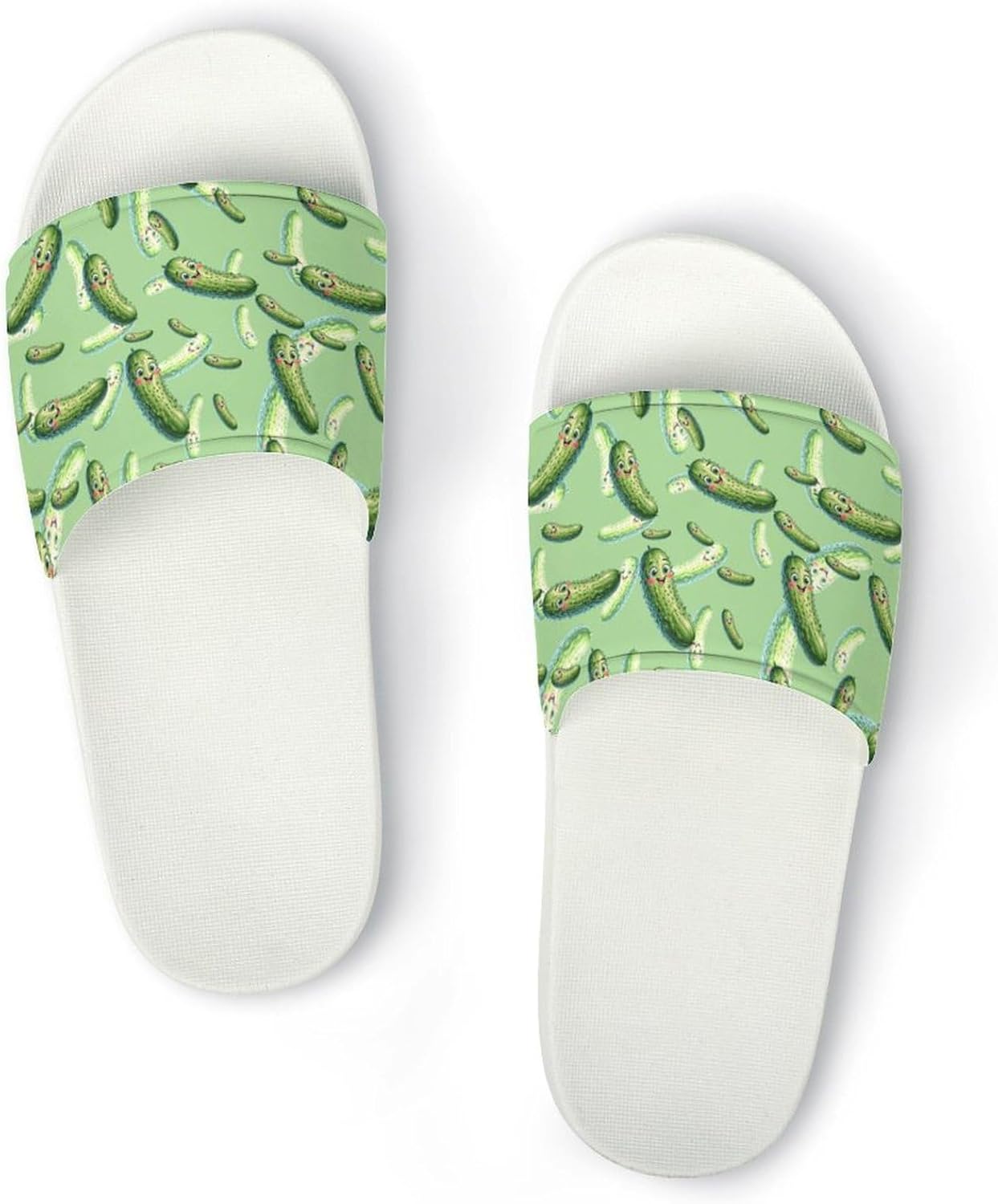 

Вьетнамки для ванной комнаты Jeireumteor с мягкой подошвой, шлепанцы для душа, теплые тапочки, сандалии для плавания, для дома, общежития, улицы, унисекс, для женщин и мужчин, Funny Cucumbers Pickles