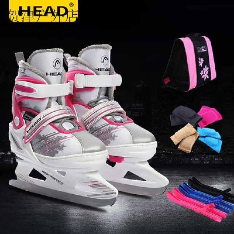 

HEAD Коньки для фигурного катания Over Heels детские австрийские, раздвижные, для начинающих, с фигурными лезвиями, теплые, H7 Pink, в комплекте: сумка, чехлы для лезвий, наколенники, размер M [26-31], длина стопы 15-18 см