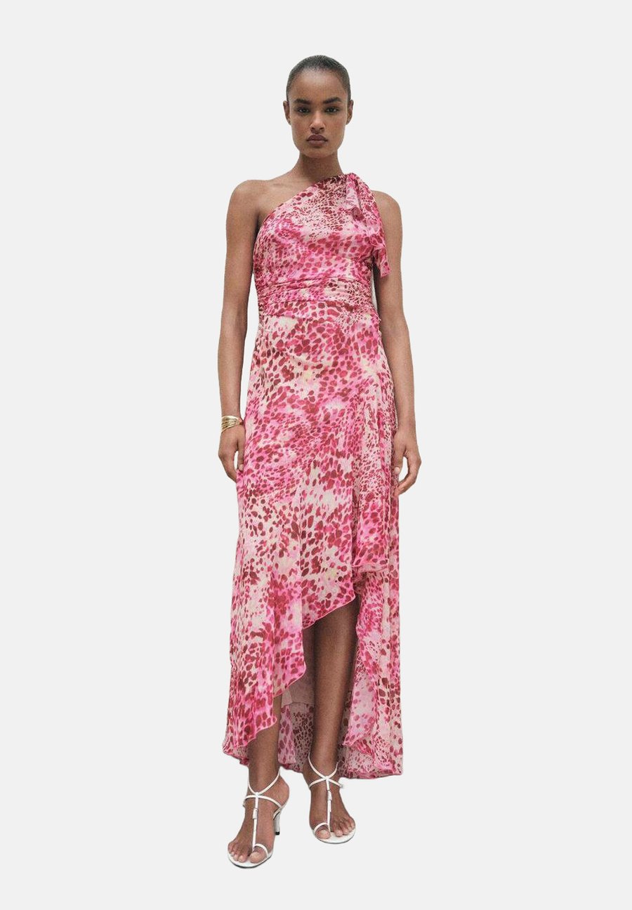 

Платье Mango PRINTED ASYMMETRICAL , Pink