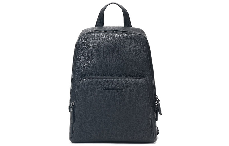 

Сумка рюкзак из кожи коровы FERRAGAMO мужская черная
