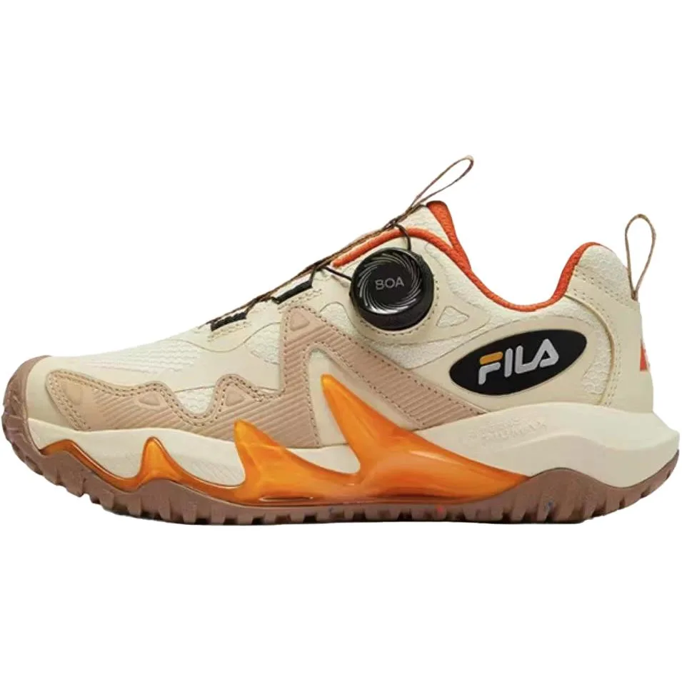 FILA KIDS BOA Slip Resistant Abrasion Resistant низкие детские outdoor shoes Brown для подростков