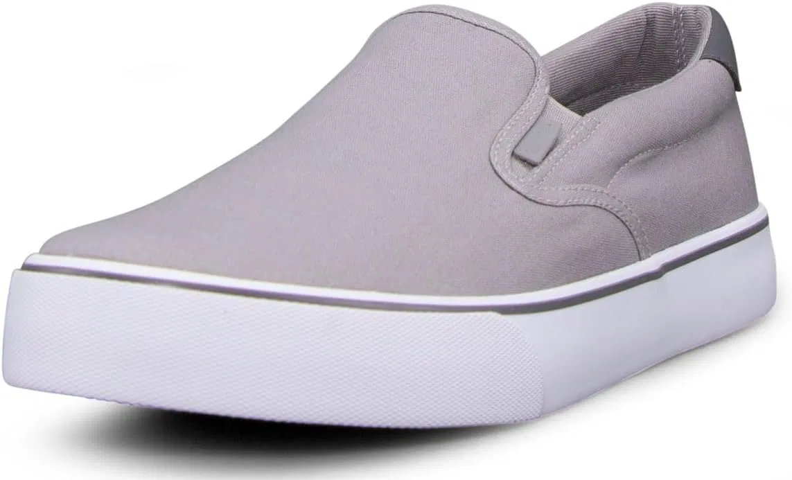 Кроссовки Lugz Herren Clipper Classic Slip-on Canvas, Alloy, Anthracite, White, Grey