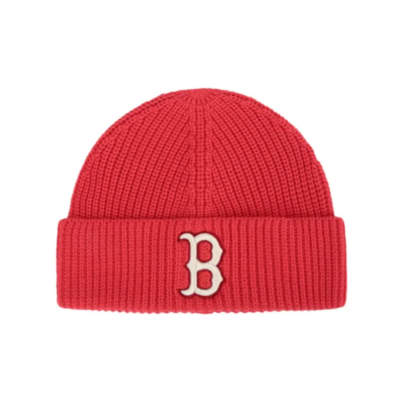 

MLB Хлопковая вязаная шапка унисекс новогодняя красная, Red