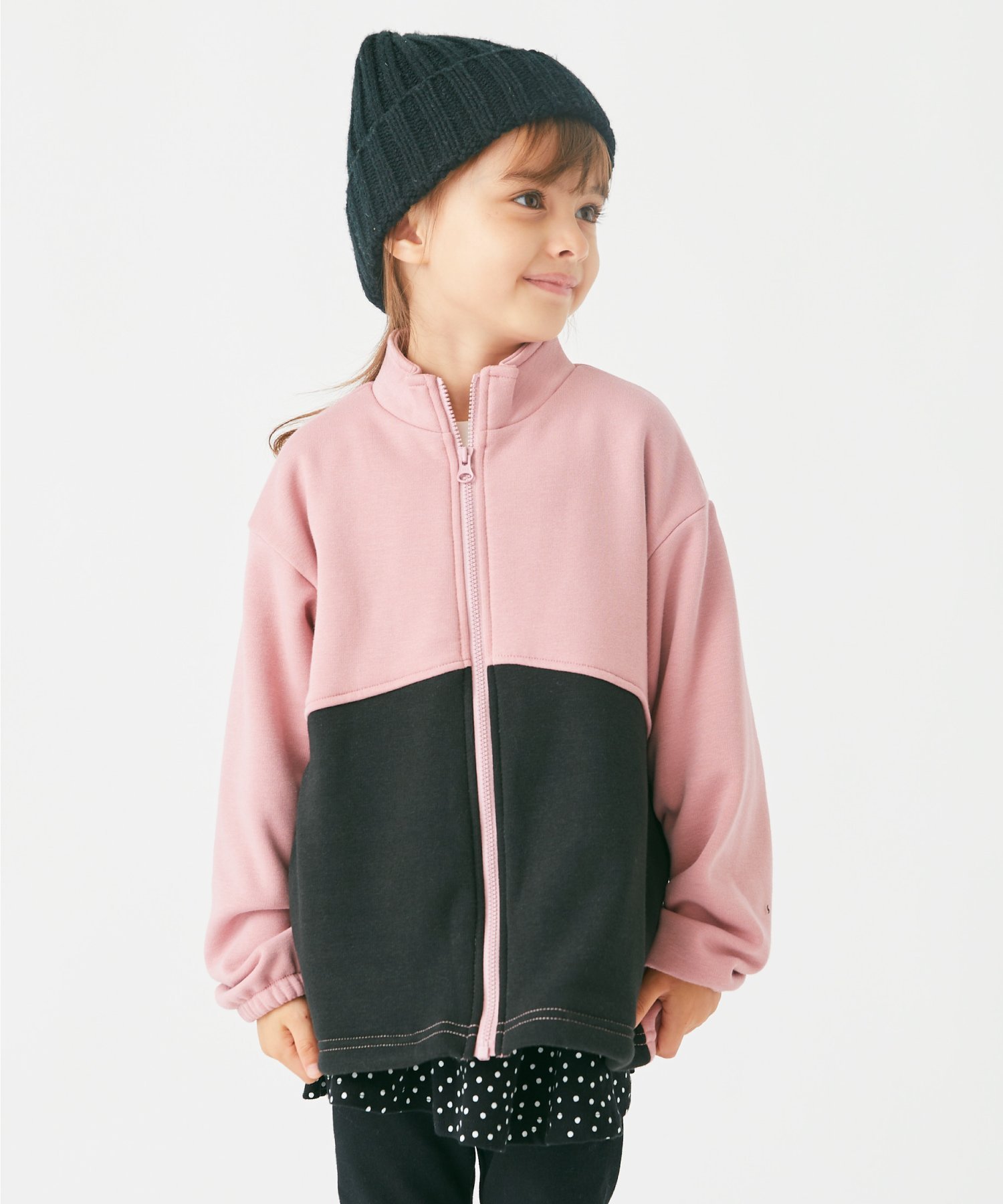 Блузон на флисовой подкладке Ever Closet, Pink Gray x Black