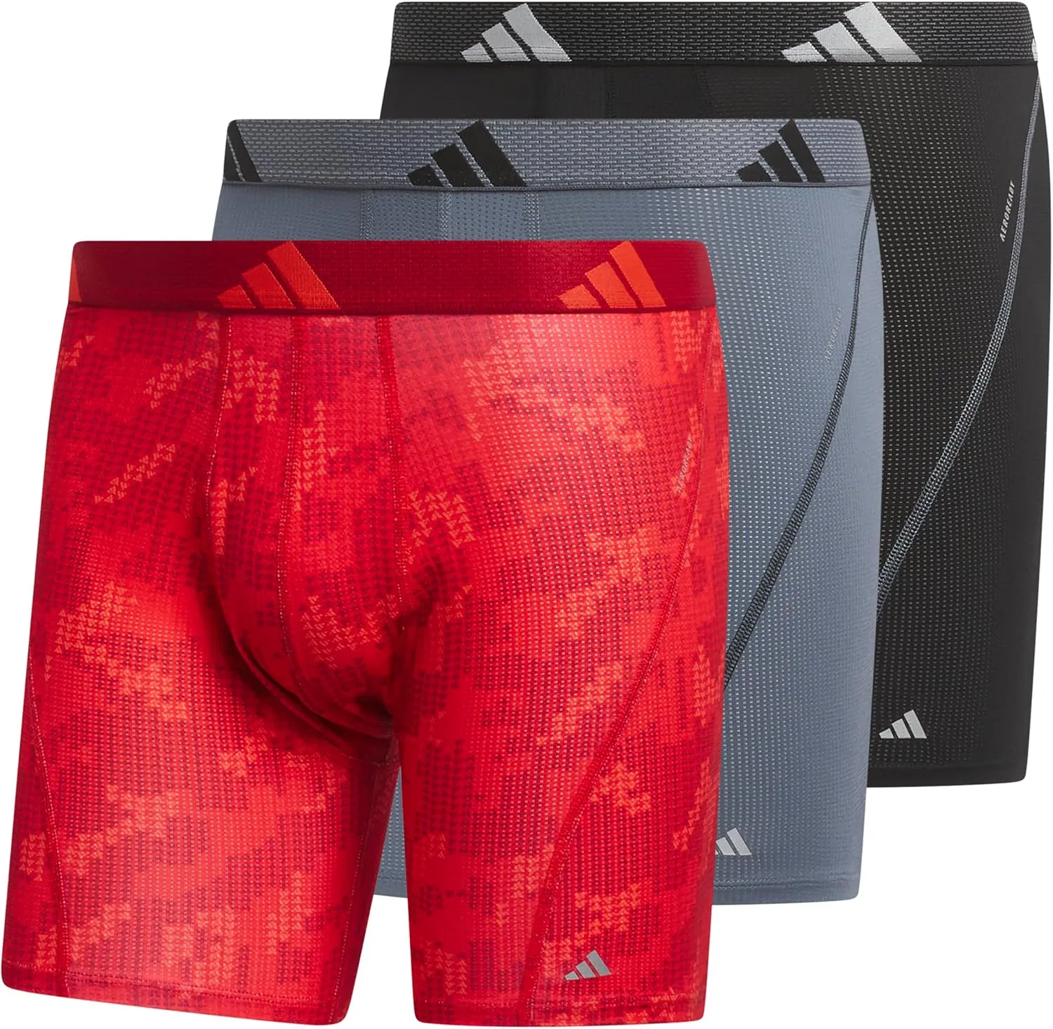 Боксеры Adidas, камуфляж, красный