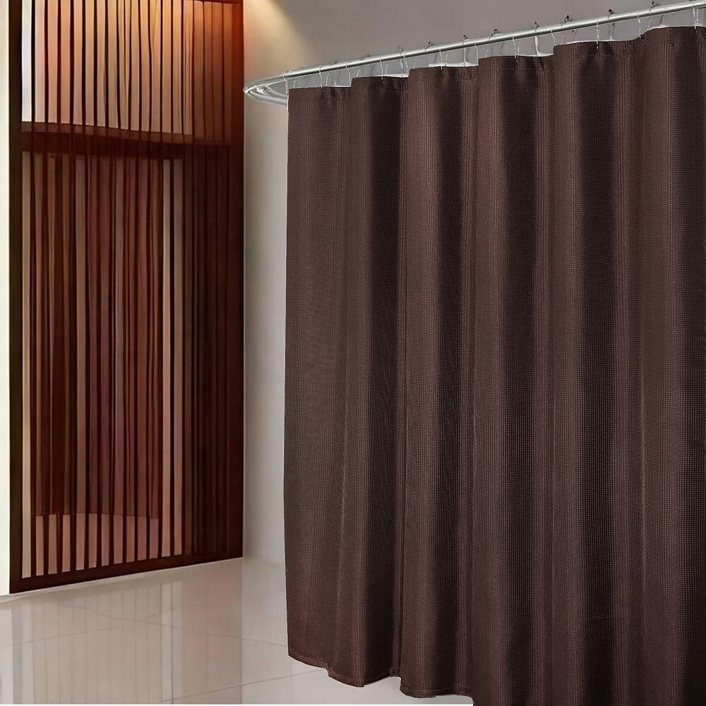 

Прочная вафельная ткань коллекции Dainty Home Hotel Collection, занавеска для душа, коричневый