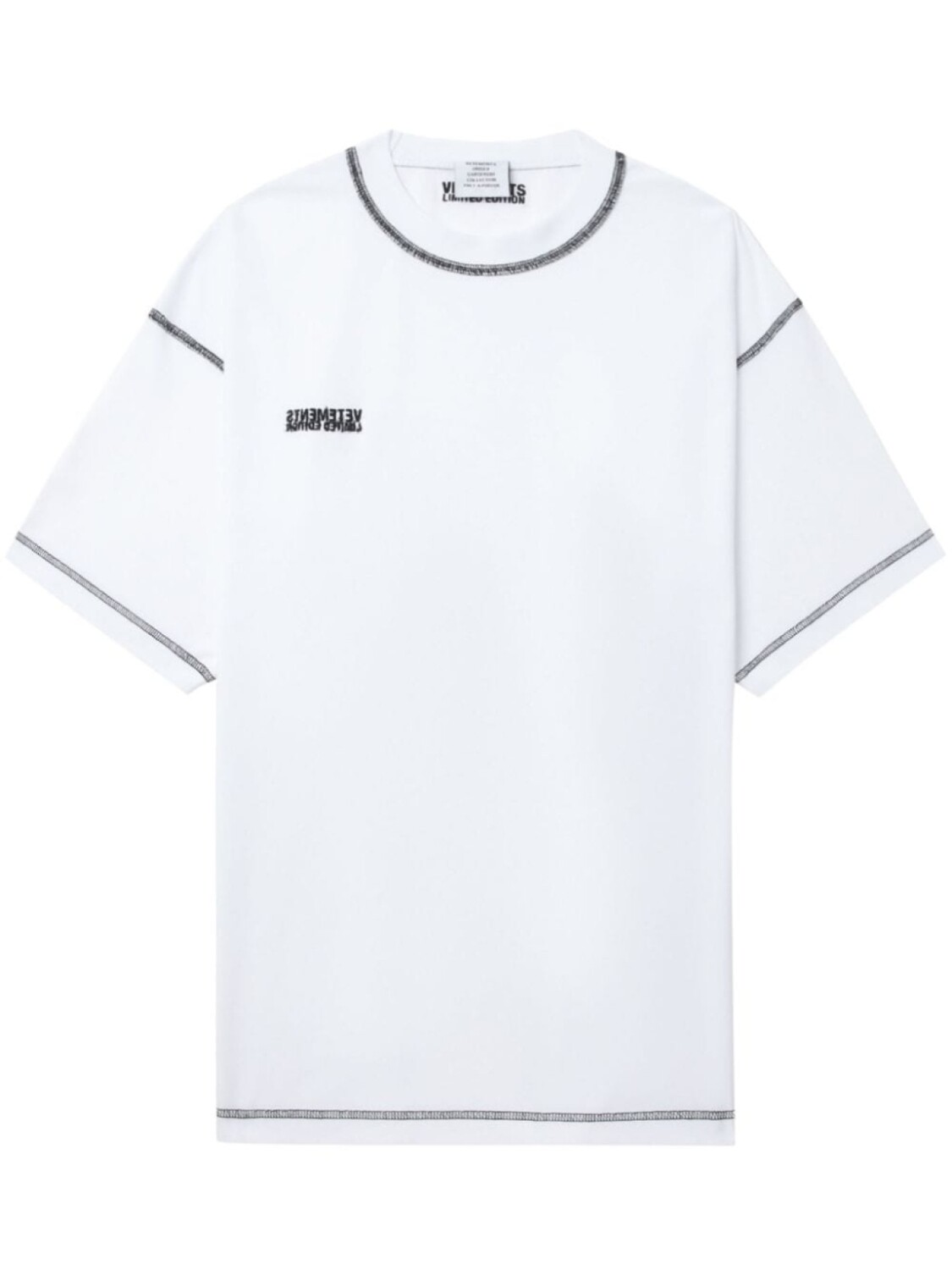 

VETEMENTS футболка с контрастной строчкой, белый