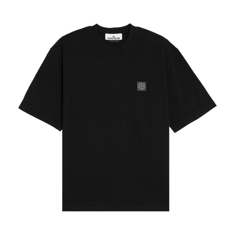 

Футболка Stone Island Compass Patch Logo Combed T-Shirt 'Black', черный