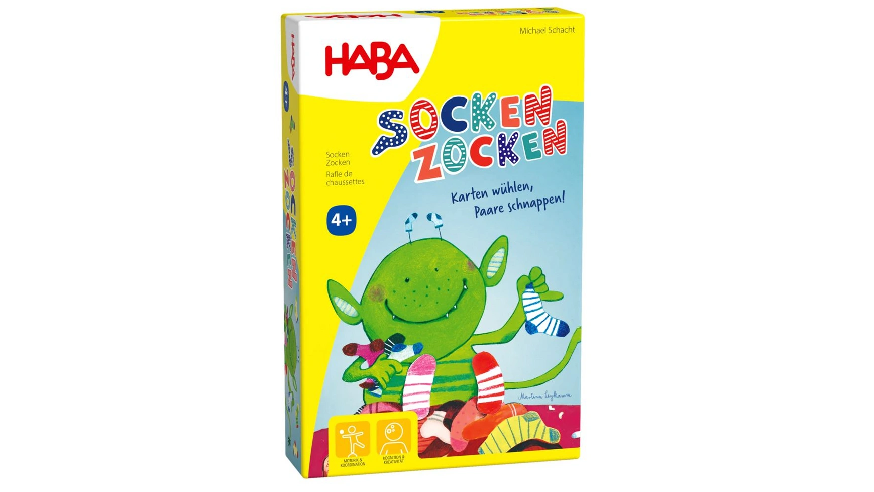 

Носки роются в игровых картах Haba