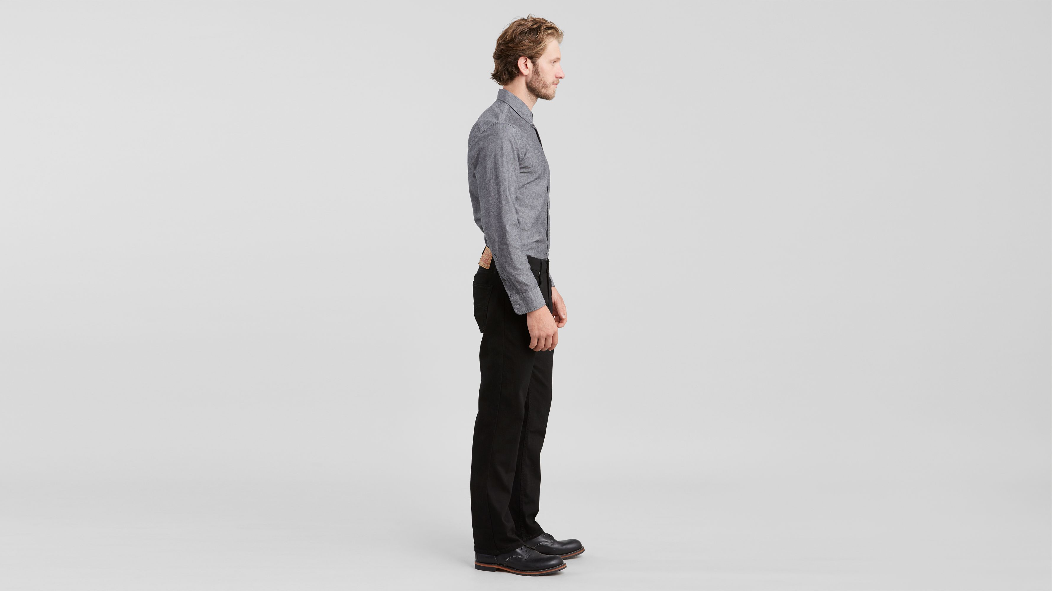 

559 Свободные прямые мужские джинсы Levi's, цвет Black