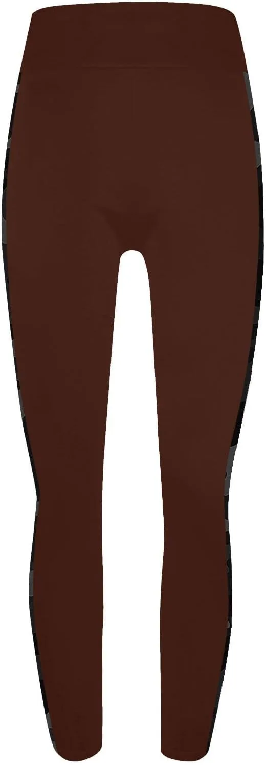 Женские полосатые леггинсы High Waist для йоги — фото 4