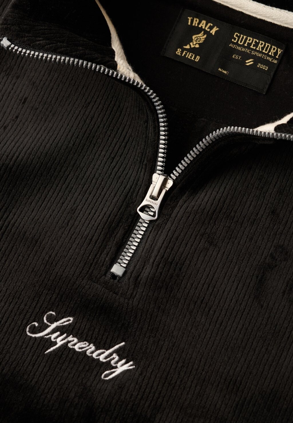 

Толстовка COUNTRY CLUB HALF-ZIP Superdry, черный