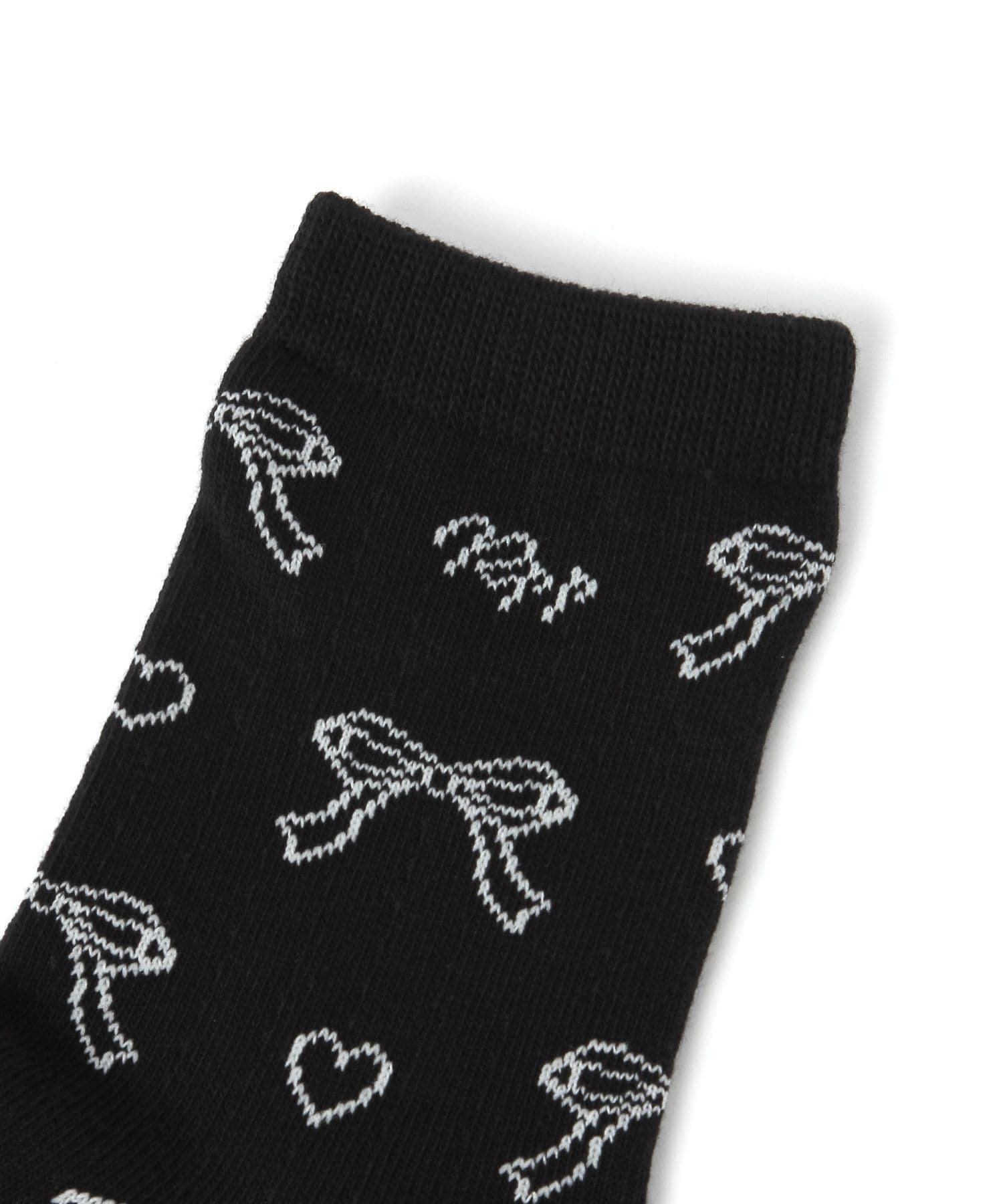 Носки Skashiami Ribbon Crew Socks Repipi armario, White x Pink 01 — фото 2