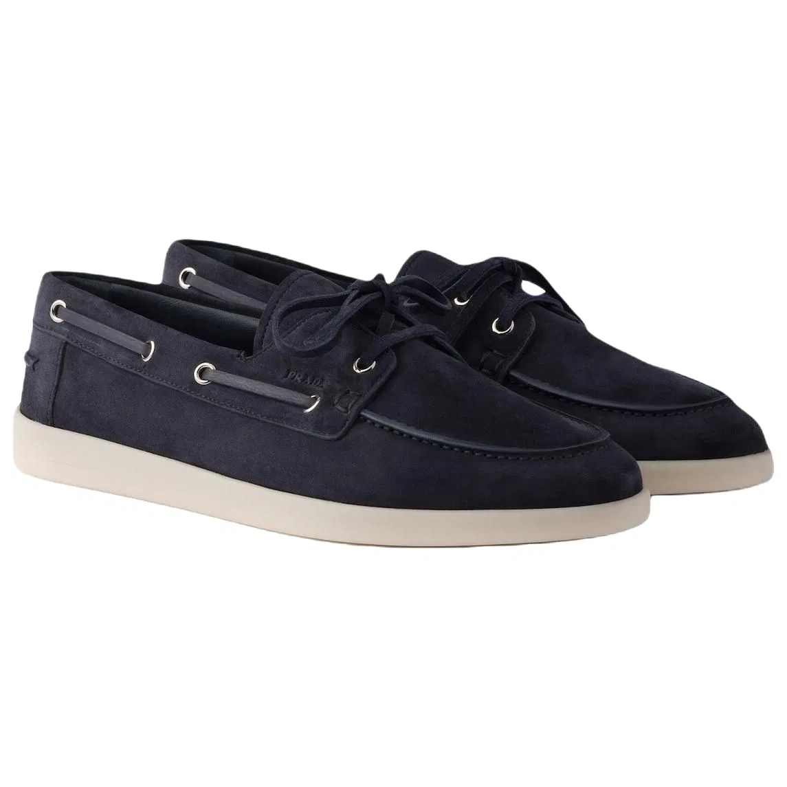 PRADA Casual Leather Shoes 1.5cm Men's Marine Blue — фото 4