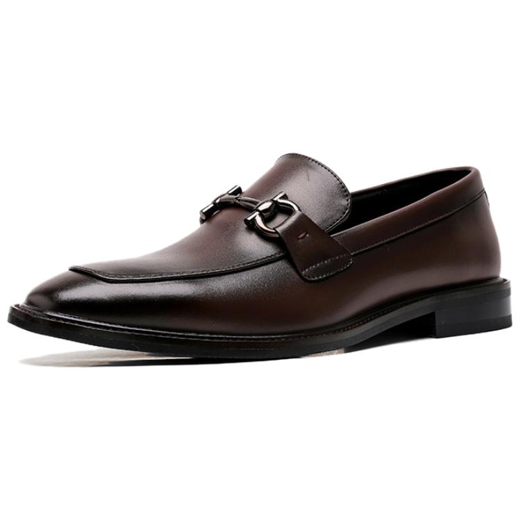 

WEISHIBANGWEI Мужские коричневые лоферы на платформе, цвет Brown Height Increasing