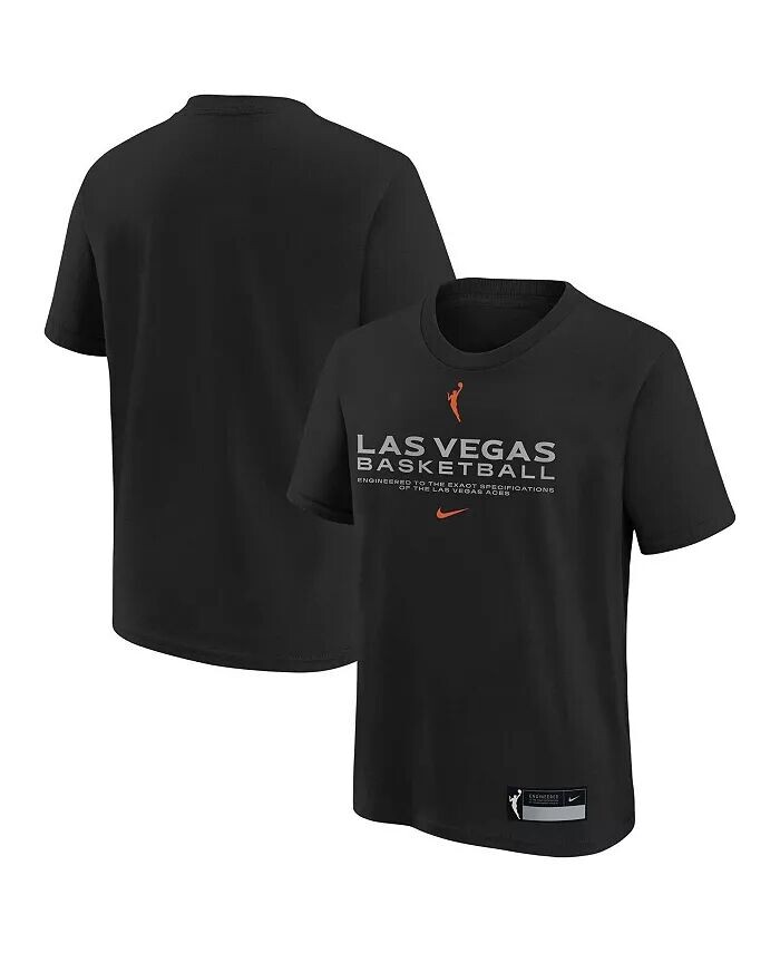 

Черная футболка для мальчиков и девочек Las Vegas Aces Legend Practice Performance Performance Nike, черный