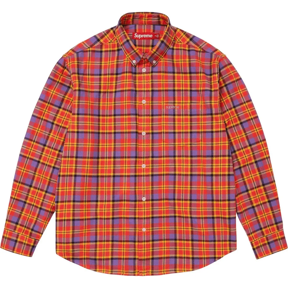 Клетчатая фланелевая рубашка FW25 WEEK6 Unisex Supreme, серый/серый — фото 2