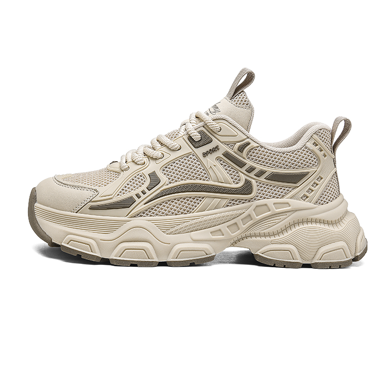 

TELENT Амортизирующие и дышащие низкие массивные кроссовки мужские Apricot Coffee Bean, цвет Apricot Coffee Bean