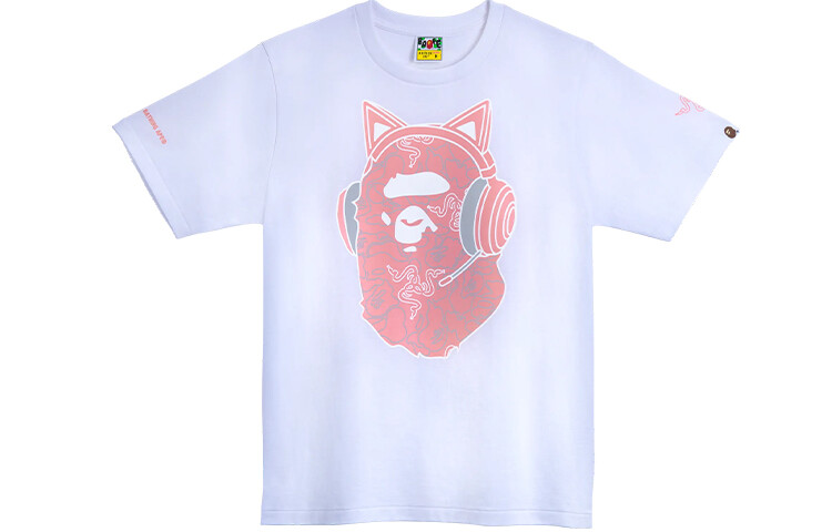 

Футболка Bape X Razer для мужчин A Bathing Ape, розовый