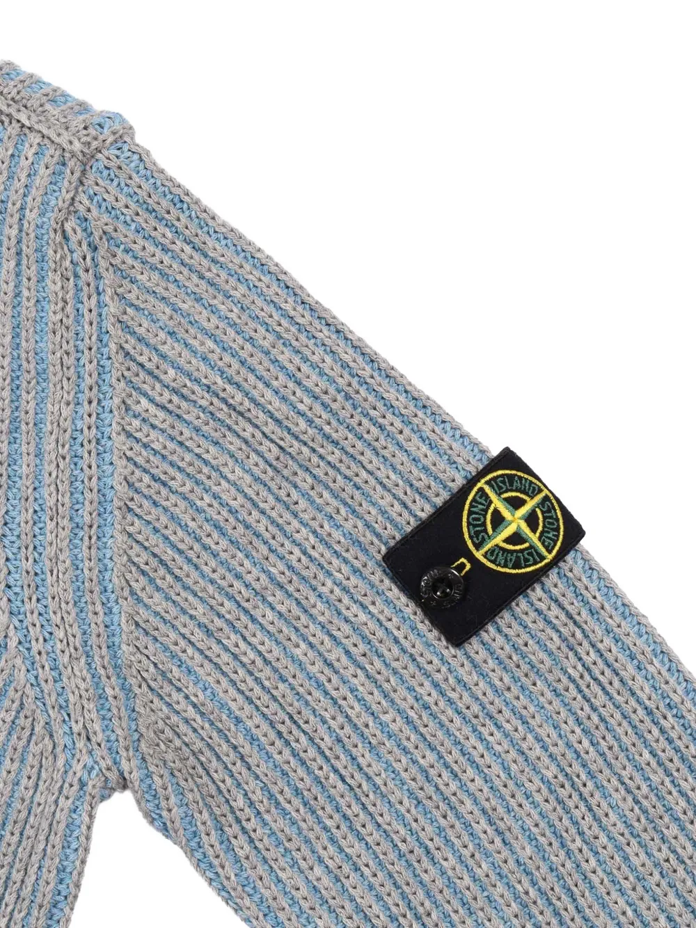 Рифленый свитер с круглым вырезом Stone Island Junior, синий — фото 3
