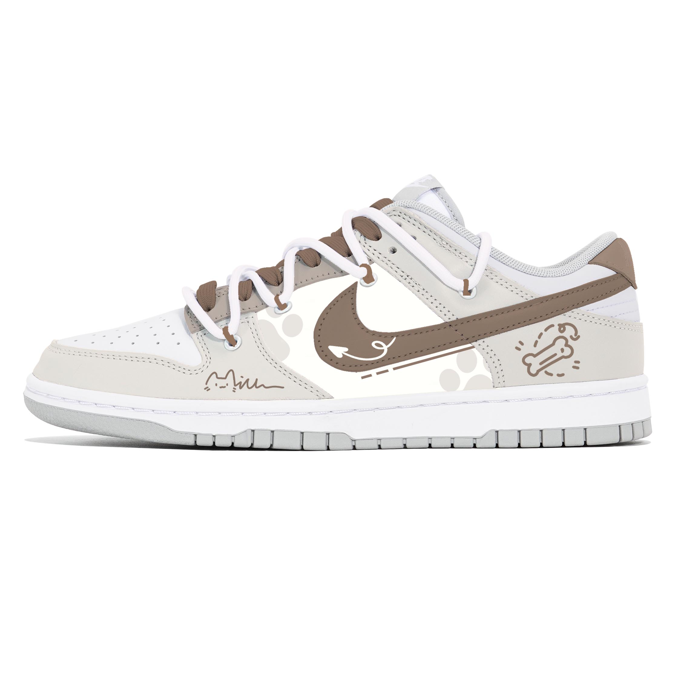 

Nike Износостойкие низкие кроссовки для скейтбординга Dunk, мужские, бежево-коричневые