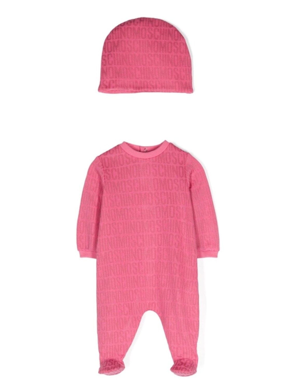 

Moschino Kids пижама с логотипом-жаккардом, розовый