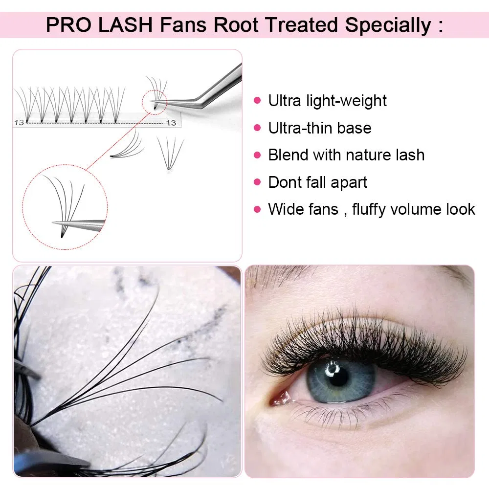 Готовые пучки для наращивания ресниц 4D-D-0.07 Pro Lashbeauty, 4D-D-0.07-13Mm — фото 2
