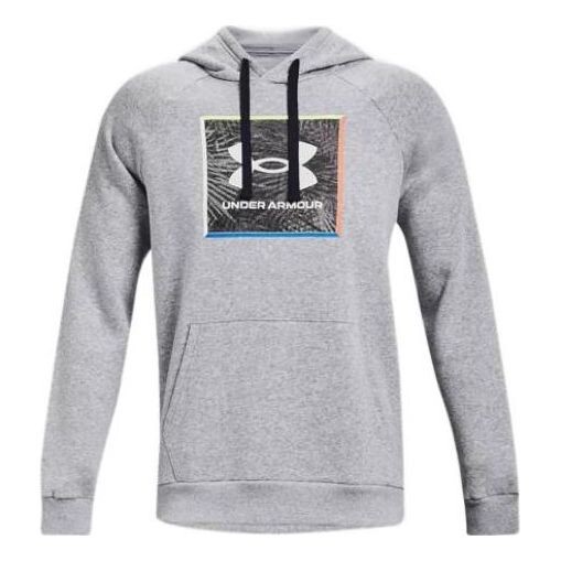 

Толстовка rival fleece graphic hoodie 'grey' Under Armour, серый