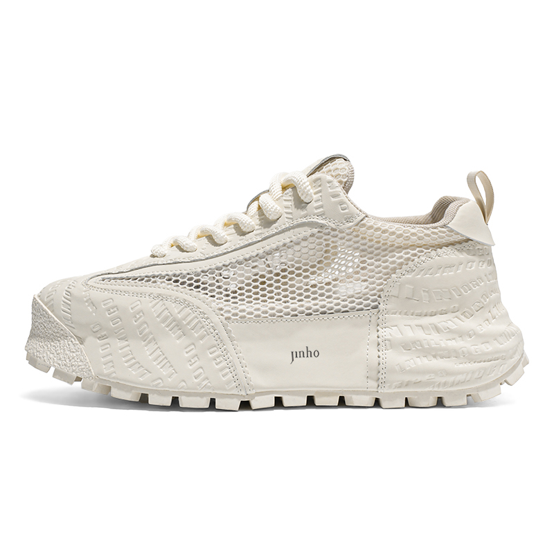 

Jinho Мужские низкие кеды бежевые, цвет Beige
