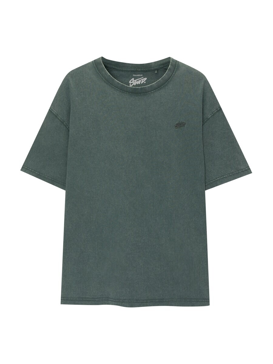 

Футболка Pull&Bear, пятнистый зеленый