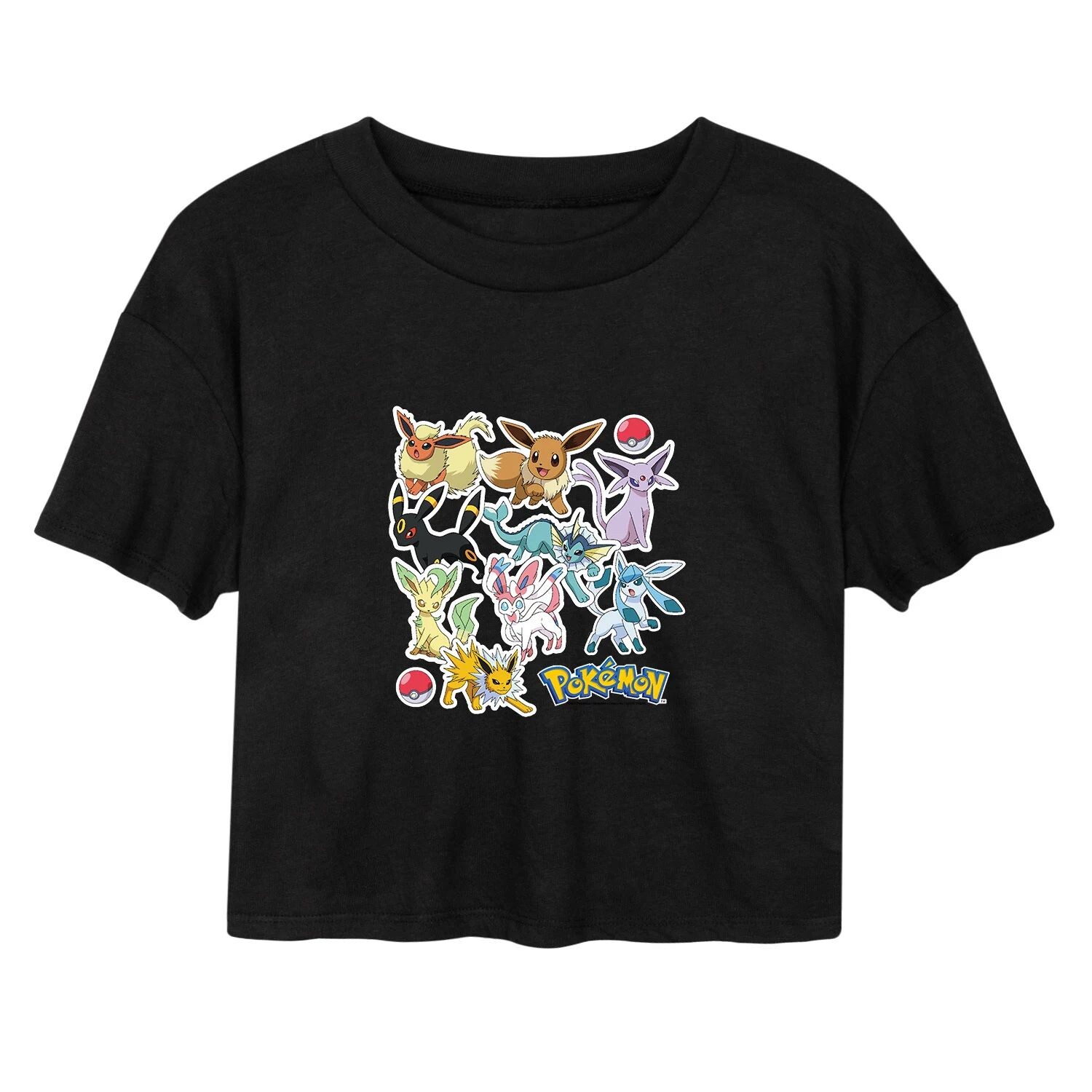 

Укороченная футболка Pokémon Eeveelution для юниоров Licensed Character