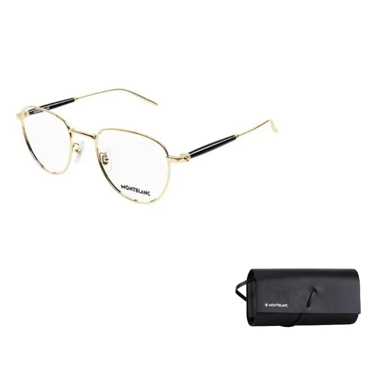 

MONTBLANC Металлическая овальная оправа для очков унисекс разноцветная, Gold