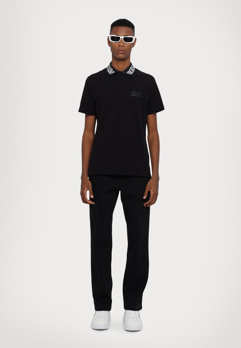 

Рубашка поло COLLAR GOTH Versace Jeans Couture, черный