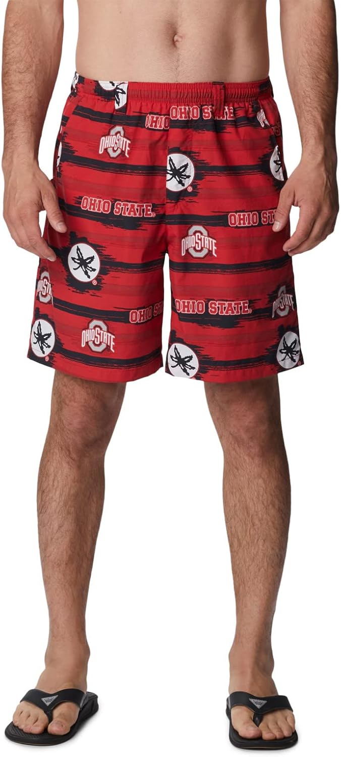 

Шорты мужские Columbia NCAA Collegiate Backcast II, принт, Os - Intense Red Paint Your Colors Print